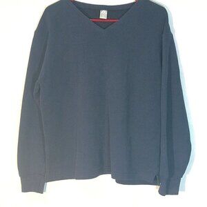 Russell Athletics Athletic Blue V Neck Long Sleeve Sweater Women XL